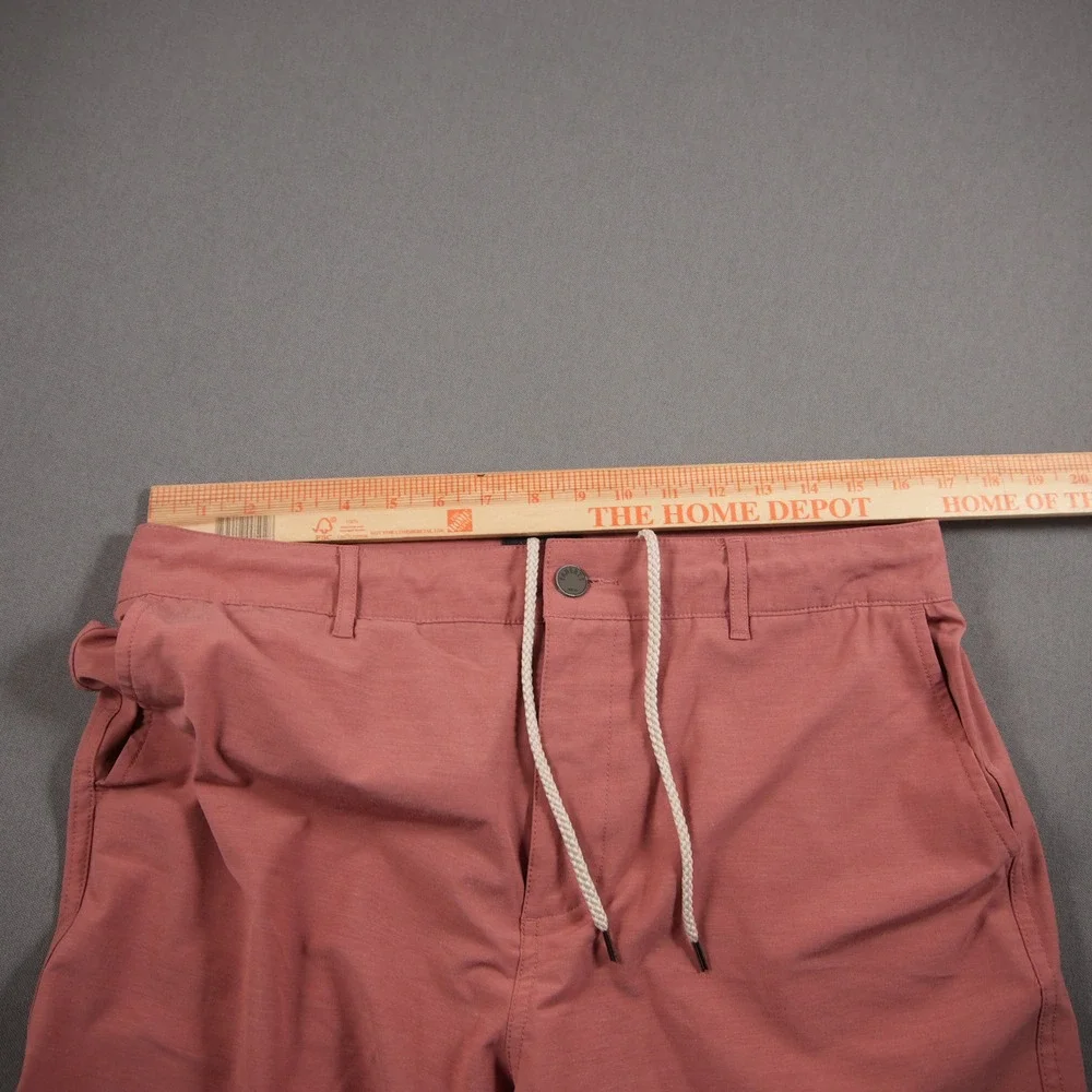 Faherty All Day Hybrid Drawstring Men Shorts 32 MBS2334 Swim Pink Beach Coastal